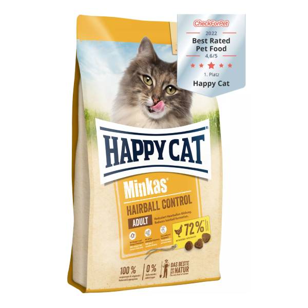 غذای گربه هپی کت هیربال مینکاس با طعم مرغ – 10 کیلوگرم -Happycat Anti Hairbal
