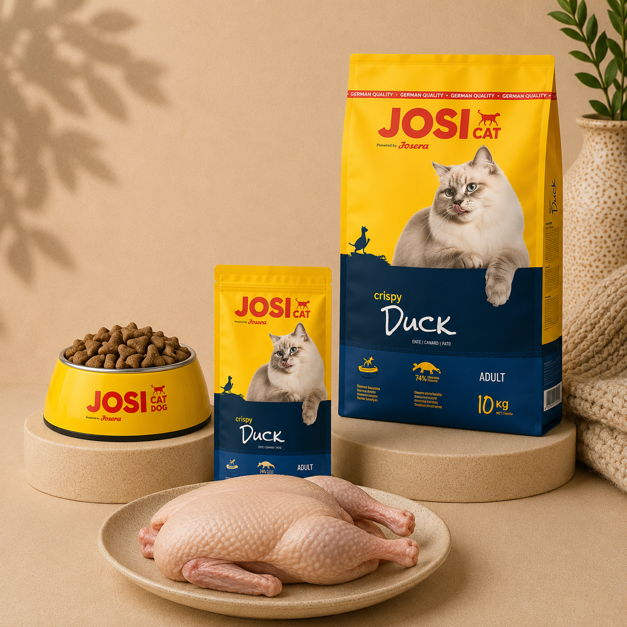 غذای خشک گربه بالغ جوسرا جوسی کت با طعم اردک  وزن 1 کیلو گرم زیپ کیپ