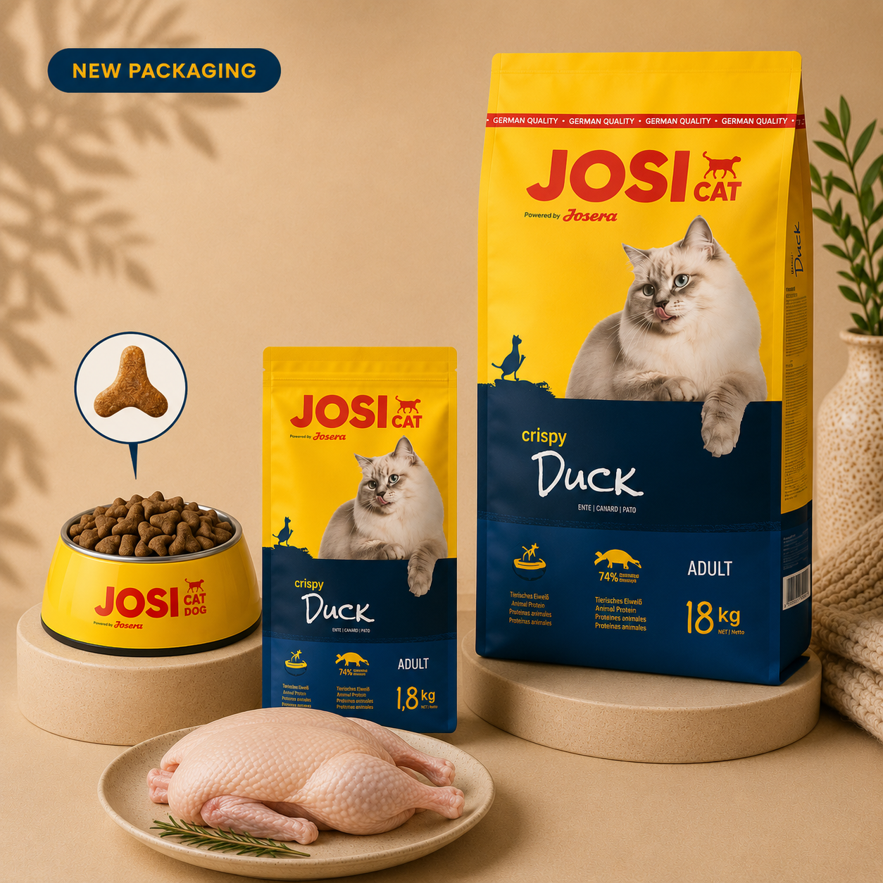 غذای خشک گربه بالغ جوسرا جوسی کت با طعم اردک وزن 18 کیلو گرم