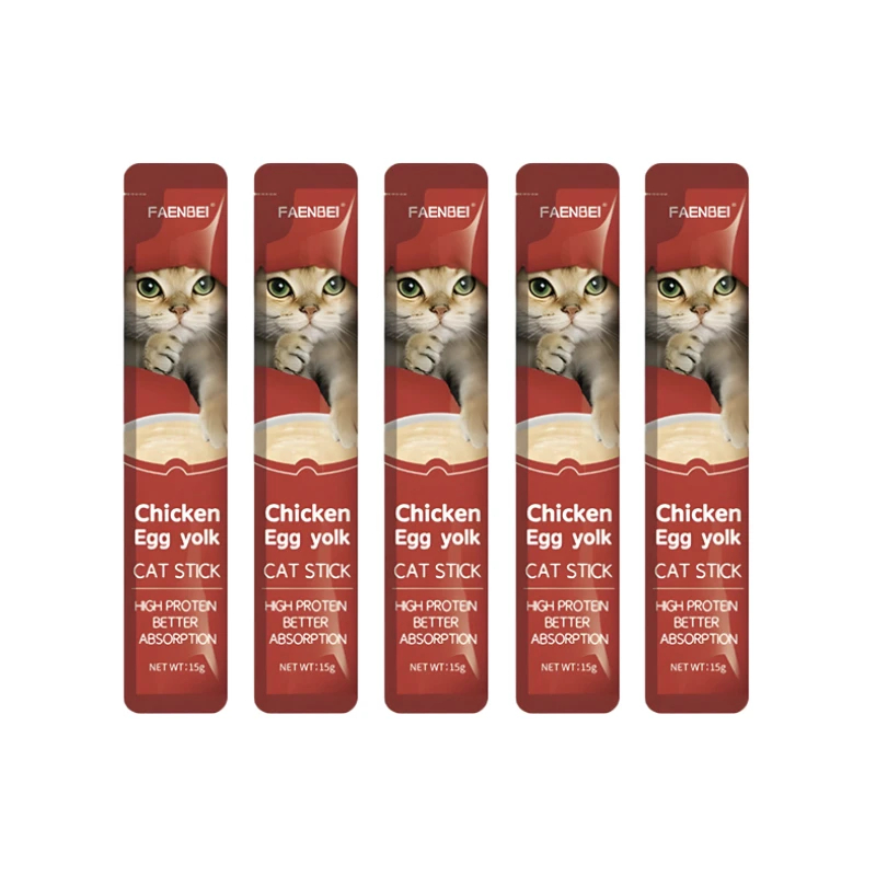 بستنی گربه فنبی مدل Creamy Sticks طعم مرغ و تخم مرغ بسته 5 عددی